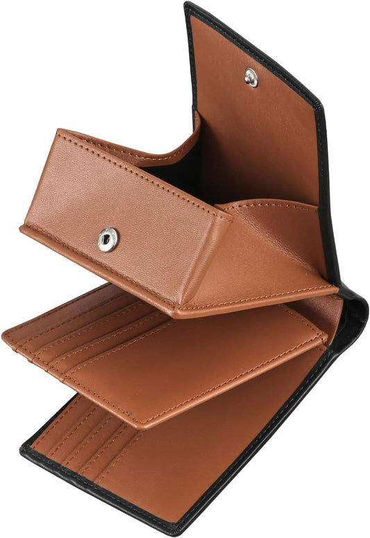 一流の財布職人が作る、メンズ二つ折り本革小銭入れ財布です。