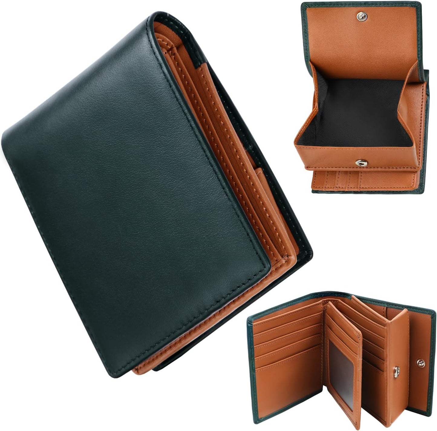 一流の財布職人が作る、メンズ二つ折り本革小銭入れ財布です。